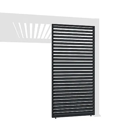 Weide  Pergola Seitenwand Lamellenwand Paneel für Weide Pergola Anthrazit 123 cm
