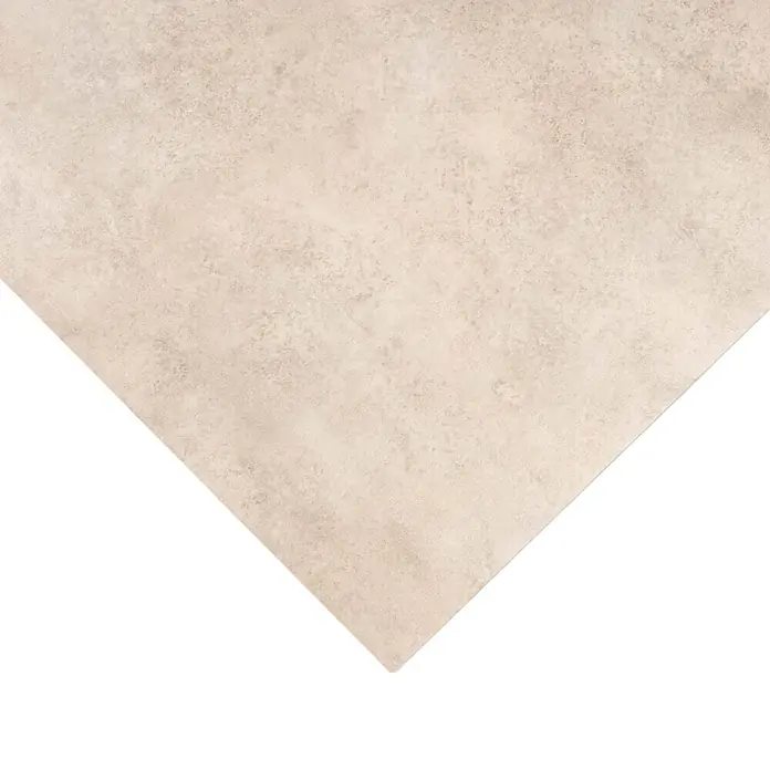 Vinylboden CV-Belag - 700 x 100 cm, Midas 139L - Hellbeigefarbene Fliese mit subtiler, variabler Steintextur.