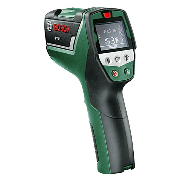 Bosch Termodetector PTD 1 - -10 °C - 40 °C, Distancia de medición óptima: 0,5 m - 1 m - Detector térmico Bosch PTD 1 para la medición de temperatura y humedad.