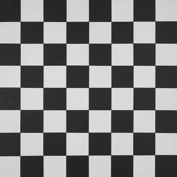 Vinylboden CV-Belag - 1.300 x 100 cm, Damier 019D - Schwarz-weißes Schachbrettmuster.