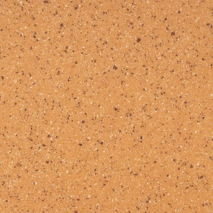 Vinylboden CV-Belag - 50 x 200 cm, Mira 330M - Orangebraune gesprenkelte Oberfläche mit dunklen und hellen Flecken, geeignet für Böden oder Arbeitsplatten.