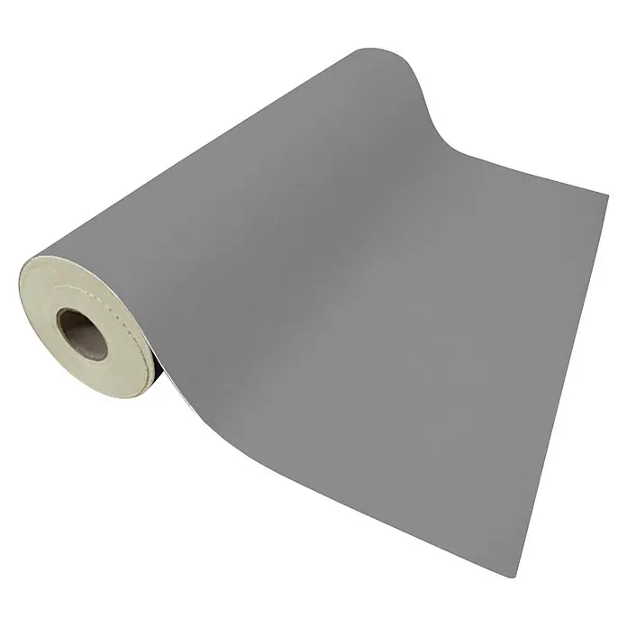 Vinylboden CV-Belag - 2.000 x 200 cm, Grau, Expotop - Grau aufgerollte Materialbahn.