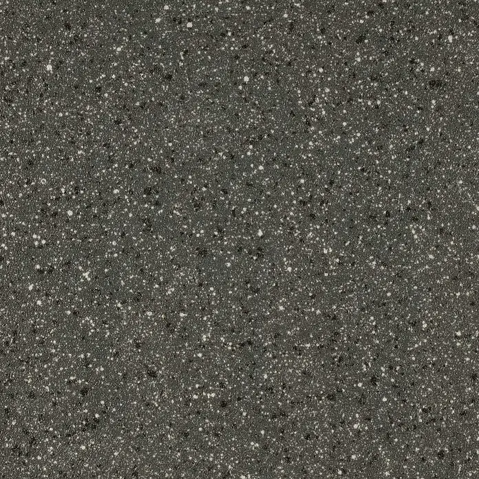Vinylboden CV-Belag - 1.400 x 100 cm, Mira 990D - Dunkelgraue Oberfläche mit weißen und schwarzen Sprenkeln.