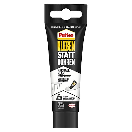 Pattex  Kleben statt Bohren Montagekleber Kristallklar
