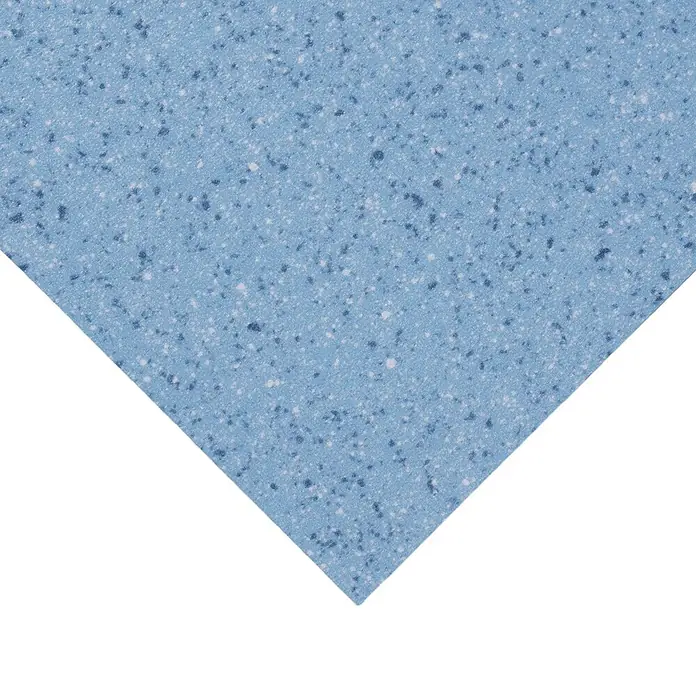 Vinylboden CV-Belag - 1.200 x 100 cm, Mira 770M - Blau gesprenkelter Linoleumboden mit weißen und dunkelblauen Sprenkeln.