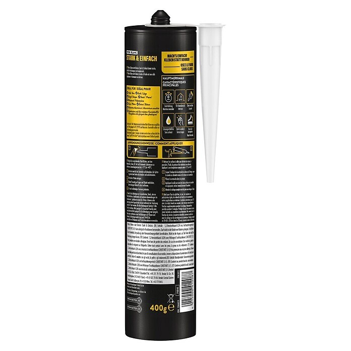 Pattex Montagekleber Kleben statt Bohren (400 g)