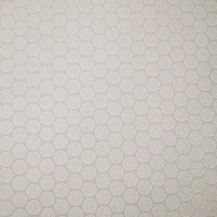 Vinylboden CV-Belag - 900 x 100 cm, Hellgrau, Fairplay - Hellgraue Texturfläche mit wiederholtem Kreismuster.