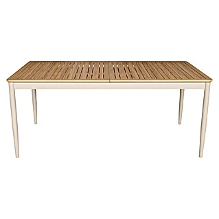 Gartentisch (L x B x H: 181 x 100 x 76 cm, Rechteckig, Braun, Aluminium)