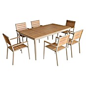 Gartentisch (L x B x H: 181 x 100 x 76 cm, Rechteckig, Braun, Aluminium) | BAUHAUS