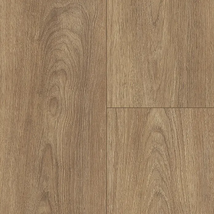 LOGOCLIC Vinto Laminat - Manhatten, Landhausdiele, 1.288 x 195 x 9 mm - Hellbrauner Laminatboden in Holzoptik mit natürlicher Maserung, bestehend aus mehreren Dielen.