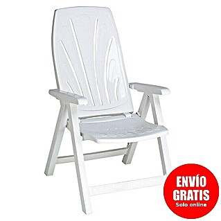 Sillón de posiciones Stella (L x An x Al: 47,5 x 42 x 109 cm, Blanco, Polipropileno)