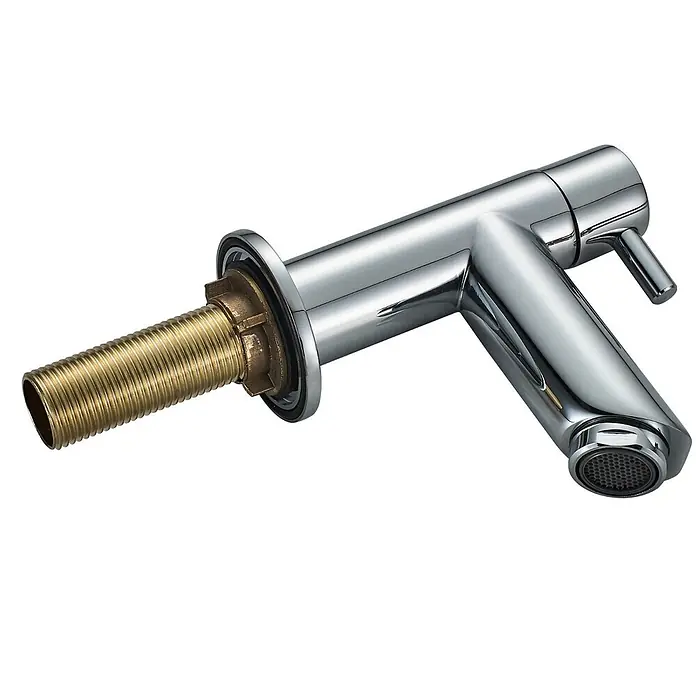 LOMAZOO Waschtischarmatur LMZ-PYRMONT - Chrom - Verchromte Einloch-Armatur mit Messing-Gewindeschaft und integriertem Strahlregler.