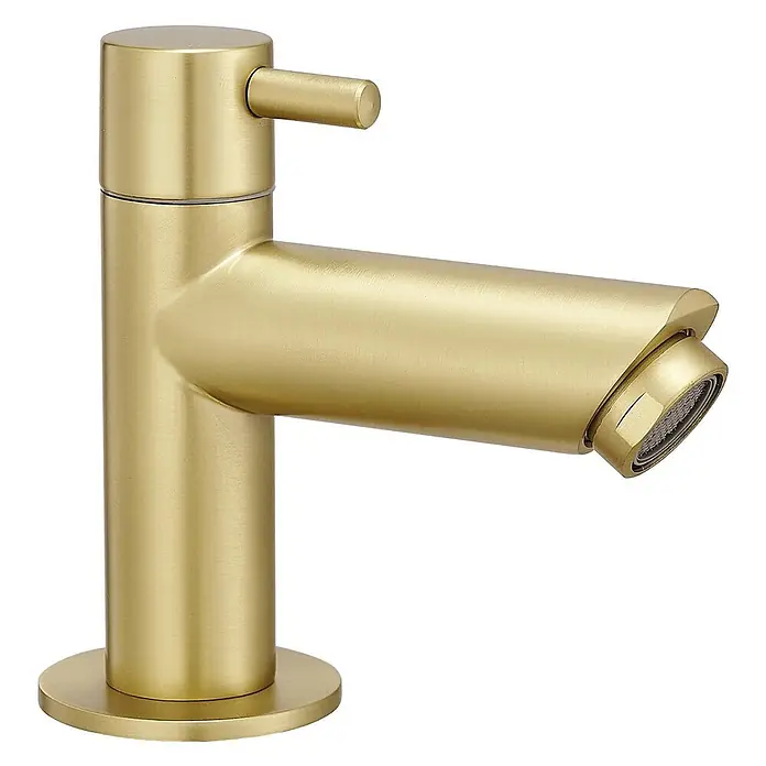 LOMAZOO Waschtischarmatur LMZ-TROPEA - Gold - Moderner, gebürsteter goldfarbener Einhebel-Waschtischmischer.