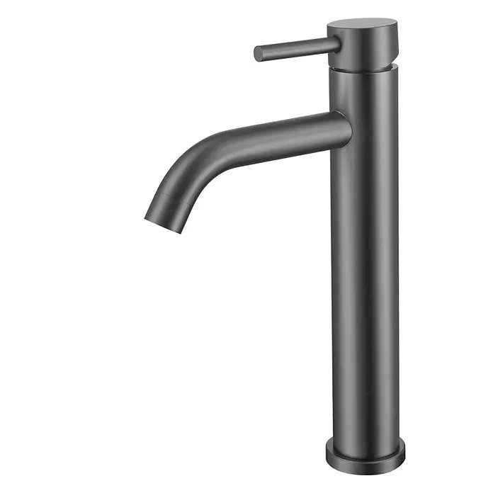 LOMAZOO Waschtischarmatur LMZ-JASMIN - Gunmetal - Hohe, moderne Einhebel-Waschtischarmatur in mattem Dunkelgrau.