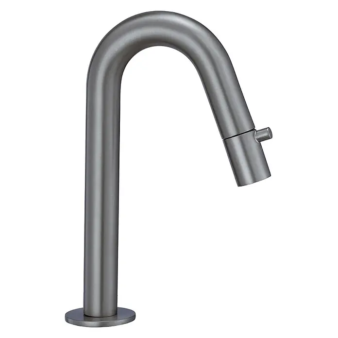 LOMAZOO Waschtischarmatur LMZ-FONROGG -  - Gebürstete Metall-Küchenarmatur mit Brause.