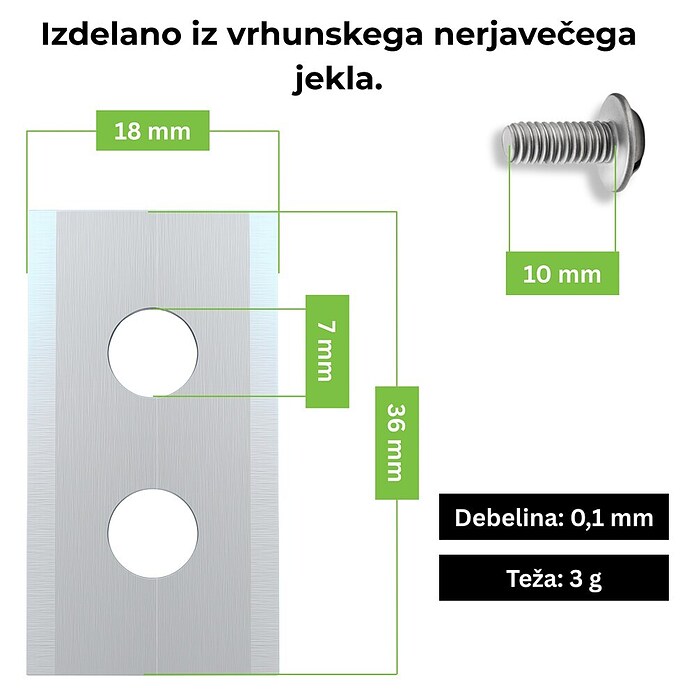 Nadomestni nož ESRB40 Ecoslice  (Ustrezno za: Worx, Einhell, Parkside, Scheppach, Powerworks, Ikra, 24 -del.) | 7285 - Mähroboterzubehör | IAEA - Rasenmäher | IAE - Gartenmotorgeräte | IA - Gartenhartware | I - Stadtgarten | BAUHAUS