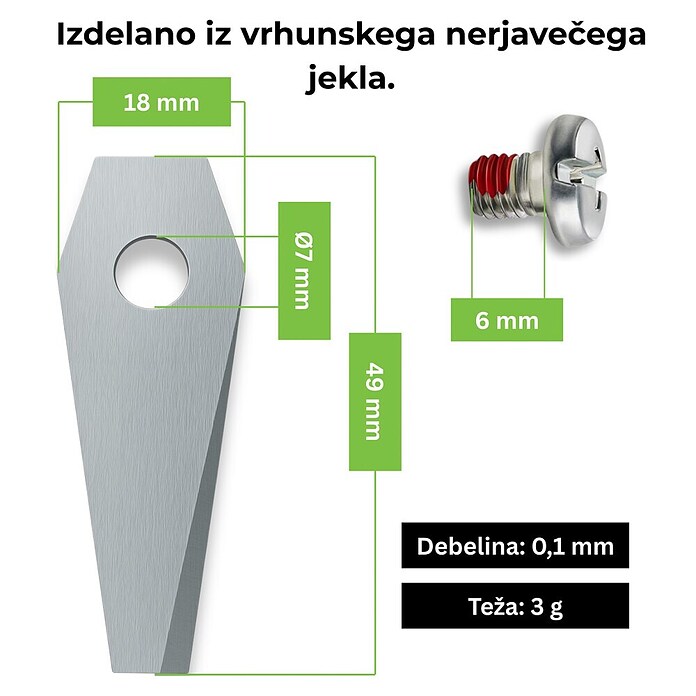 Nadomestni nož ESRB50 Ecoslice  (Ustrezno za: Bosch, 24 -del.) | 7285 - Mähroboterzubehör | IAEA - Rasenmäher | IAE - Gartenmotorgeräte | IA - Gartenhartware | I - Stadtgarten | BAUHAUS
