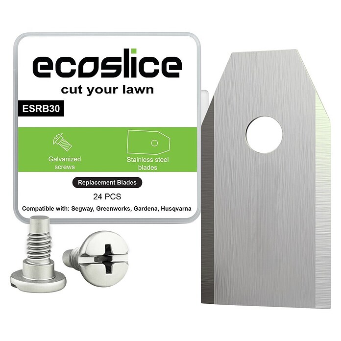 Nadomestni nož ESRB30 Ecoslice  (Ustrezno za: Segway, Sunseeker, TerraMow, Ecovacs, Airseekers, Greenworks, Gardena, Husqvarna, AL-KO, Stiga, 24 -del.) | 7285 - Mähroboterzubehör | IAEA - Rasenmäher | IAE - Gartenmotorgeräte | IA - Gartenhartware | I - Stadtgarten | BAUHAUS