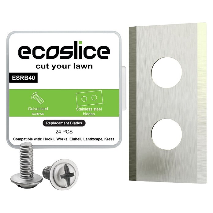 Nadomestni nož ESRB40 Ecoslice  (Ustrezno za: Worx, Einhell, Parkside, Scheppach, Powerworks, Ikra, 24 -del.) | 7285 - Mähroboterzubehör | IAEA - Rasenmäher | IAE - Gartenmotorgeräte | IA - Gartenhartware | I - Stadtgarten | BAUHAUS