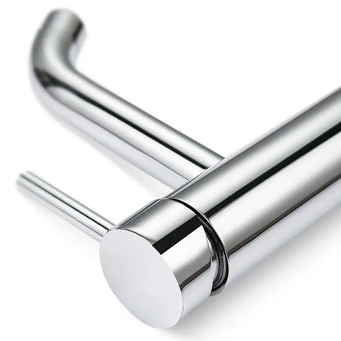 LOMAZOO Waschtischarmatur LMZ-NEMESIS - Chrom - Elegante, moderne Chrom-Küchenarmatur mit Einhebelmischer und gebogenem Auslauf.