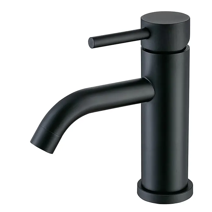 LOMAZOO Waschtischarmatur LMZ-NOVA - Schwarz - Moderner, matt-schwarzer Einhebel-Wasserhahn aus Metall.