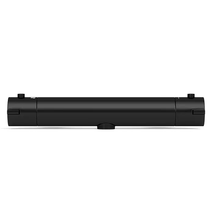 LOMAZOO UP-Brausearmatur 15CM-ZWART - Mattschwarz - Schwarz matter Thermostat-Stangenduschmischer.
