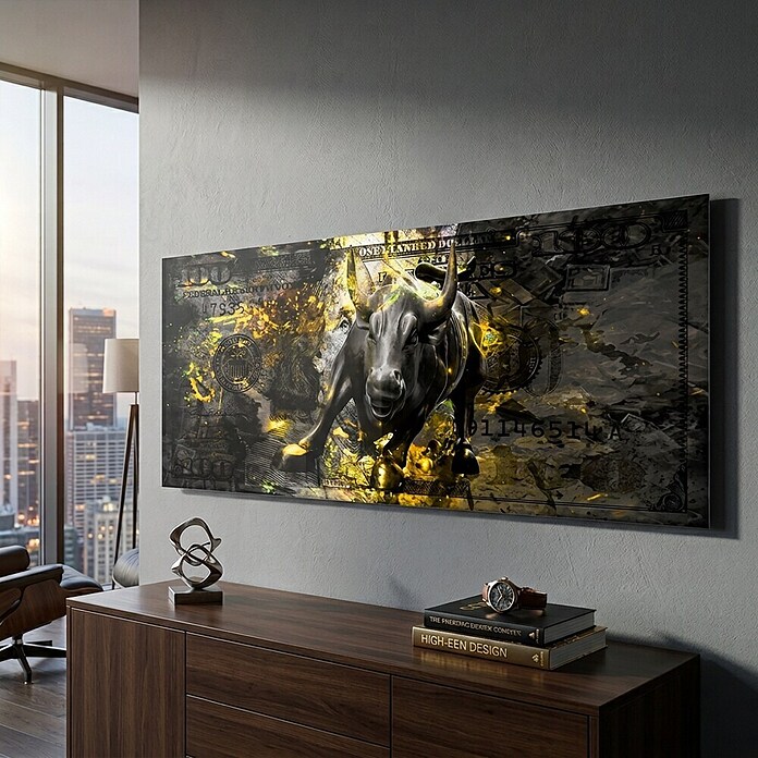 Dotcomcanvas Decopanel (Black Bull, B x H: 156 x 52 cm) | BAUHAUS