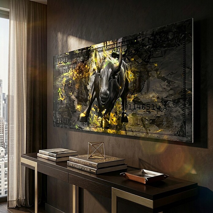 Dotcomcanvas Decopanel (Black Bull, B x H: 156 x 52 cm) | BAUHAUS