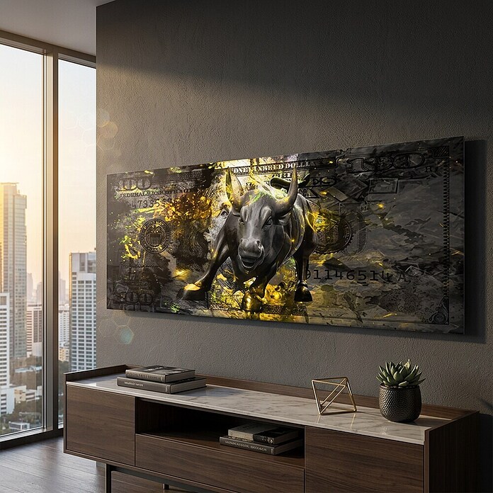 Dotcomcanvas Decopanel (Black Bull, B x H: 156 x 52 cm) | BAUHAUS