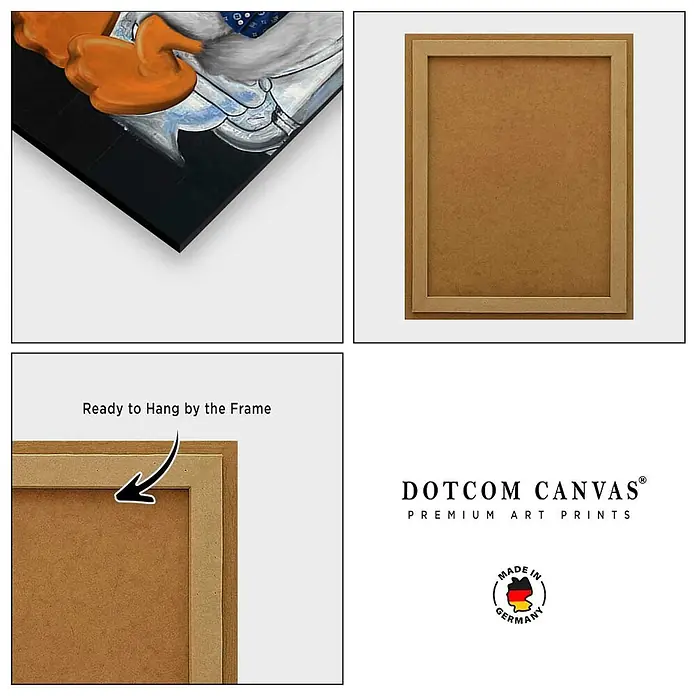 Dotcomcanvas Decopanel - Shit happens, B x H: 40 x 50 cm - Gerahmter Leinwanddruck mit natürlicher Holzrückseite, bereit zum Aufhängen.