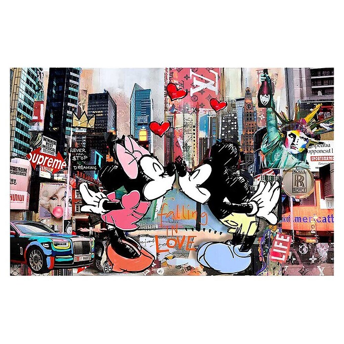Dotcomcanvas Decopanel (Kiss in New York, B x H: 58 x 90 cm) | BAUHAUS