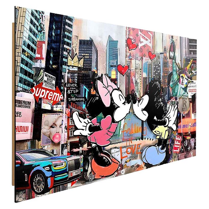 Dotcomcanvas Decopanel (Kiss in New York, B x H: 58 x 90 cm) | BAUHAUS