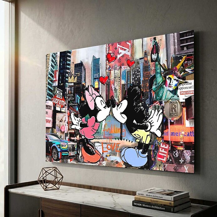 Dotcomcanvas Decopanel (Kiss in New York, B x H: 58 x 90 cm) | BAUHAUS