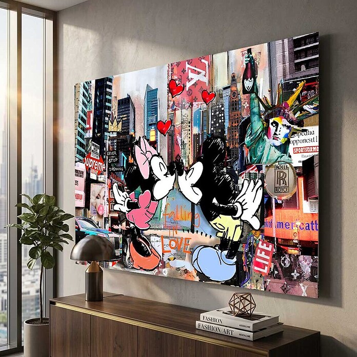 Dotcomcanvas Decopanel (Kiss in New York, B x H: 58 x 90 cm) | BAUHAUS
