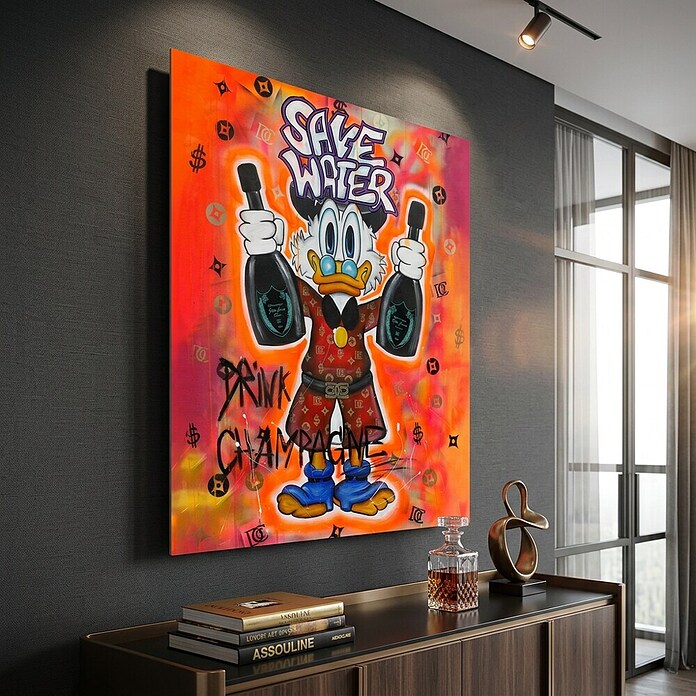 Dotcomcanvas Decopanel (Save Water drink Champagne, B x H: 40 x 50 cm) | BAUHAUS