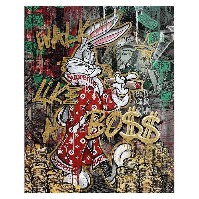 Dotcomcanvas Decopanel (Walk like a Boss, B x H: 40 x 50 cm) | BAUHAUS