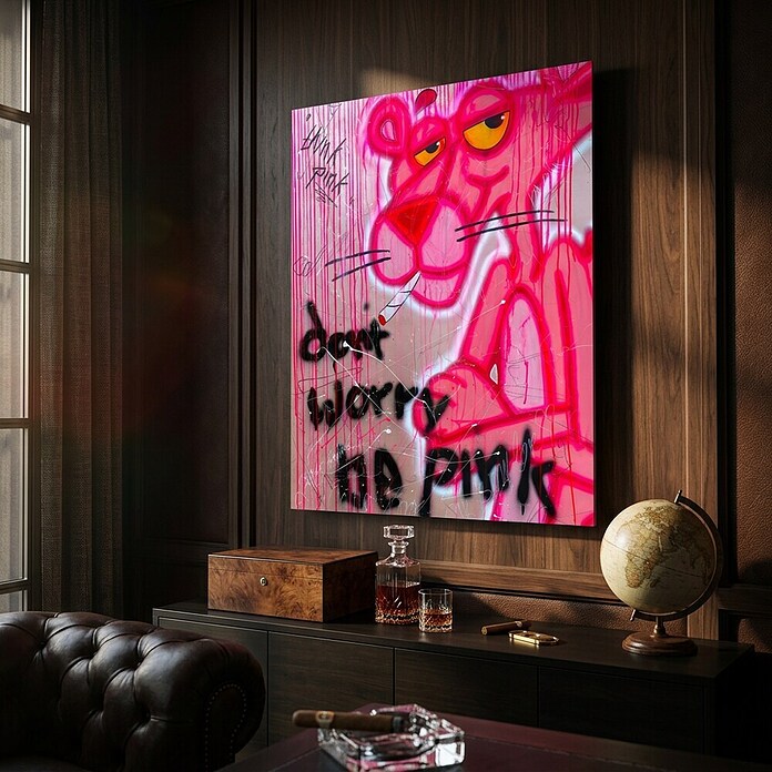 Dotcomcanvas Decopanel (Don´t Worry Be Pink, B x H: 40 x 50 cm) | BAUHAUS