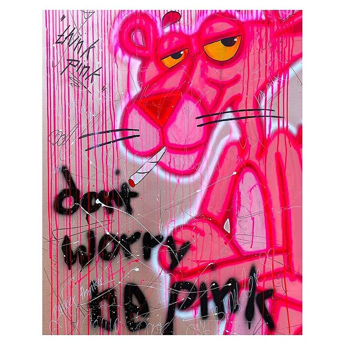 Dotcomcanvas Decopanel (Don´t Worry Be Pink, B x H: 40 x 50 cm) | BAUHAUS