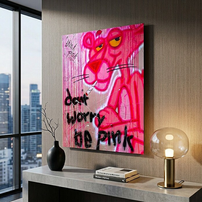 Dotcomcanvas Decopanel (Don´t Worry Be Pink, B x H: 40 x 50 cm) | BAUHAUS
