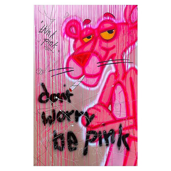 Dotcomcanvas Decopanel (Don´t Worry Be Pink, B x H: 58 x 90 cm) | BAUHAUS