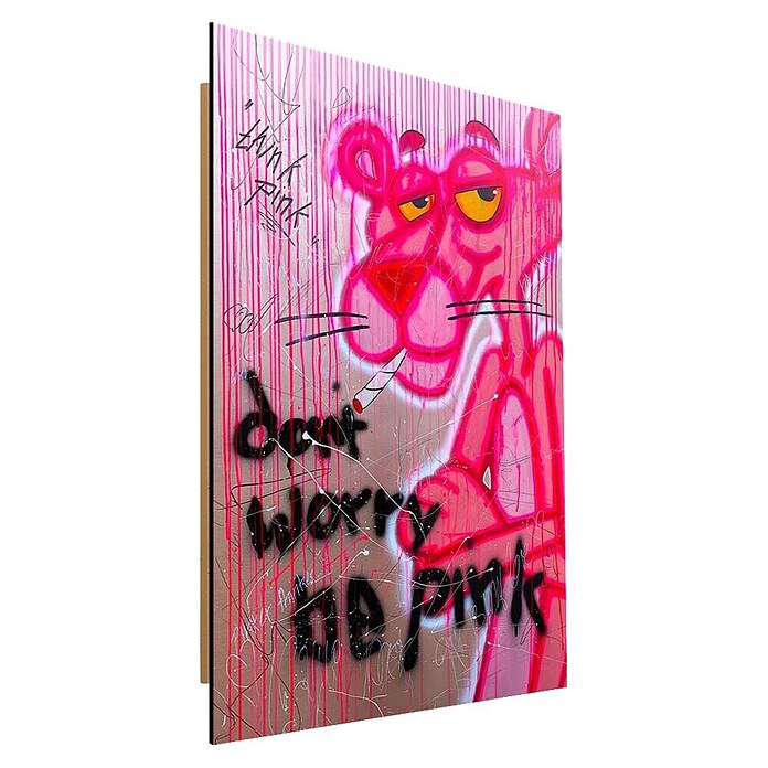 Dotcomcanvas Decopanel (Don´t Worry Be Pink, B x H: 58 x 90 cm) | BAUHAUS
