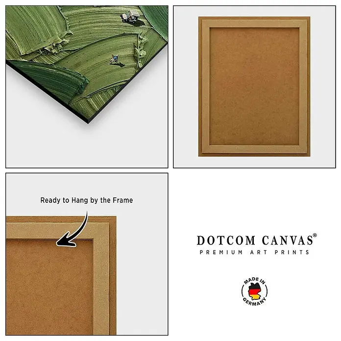 Dotcomcanvas Decopanel - Golf in Action, B x H: 58 x 90 cm - Gerahmter Leinwanddruck mit naturfarbenem Holzrahmen, fertig zum Aufhängen.