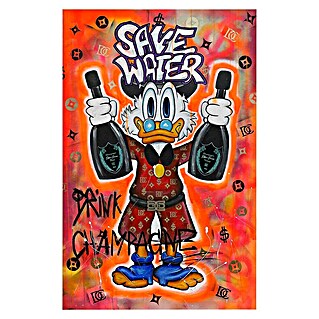 Dotcomcanvas Decopanel (Save water drink chamgagne, B x H: 58 x 90 cm)