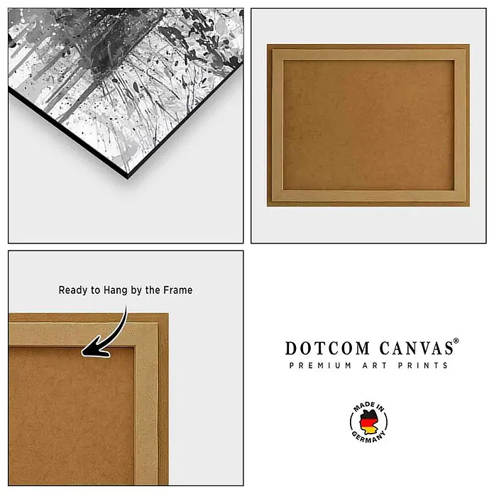Dotcomcanvas Decopanel - King & Queen, B x H: 116 x 78 mm - Gerahmter Kunstdruck mit Holzrahmen, vorder- und rückseitig gezeigt, fertig zum Aufhängen. Hergestellt in Deutschland.