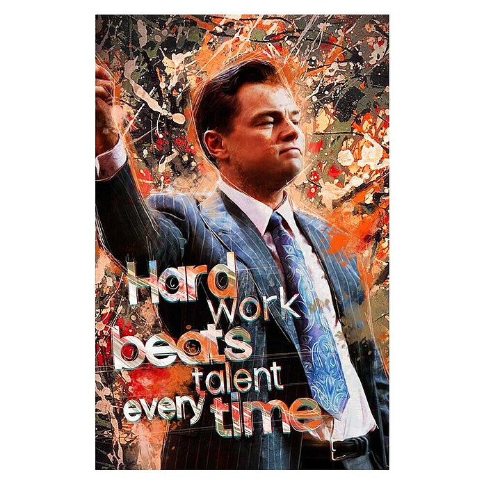 Dotcomcanvas Decopanel (Hard work beats talent, B x H: 90 x 58 cm) | BAUHAUS