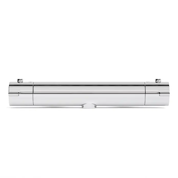 LOMAZOO UP-Brausearmatur 15CM-CHROOM - Chrom - Verchromte Thermostat-Duscharmatur mit Drehreglern.