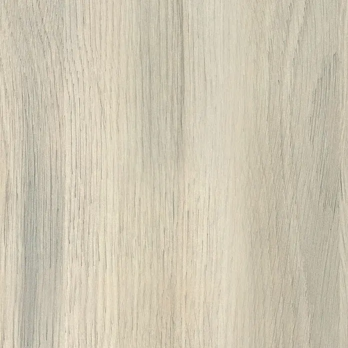 Wetwall Wandpaneel Elite - 120 x 242 cm, White Oak, Nut & Feder System - Helle, blasse Holzmaserung mit vertikalen Linien und subtilen Grautönen.