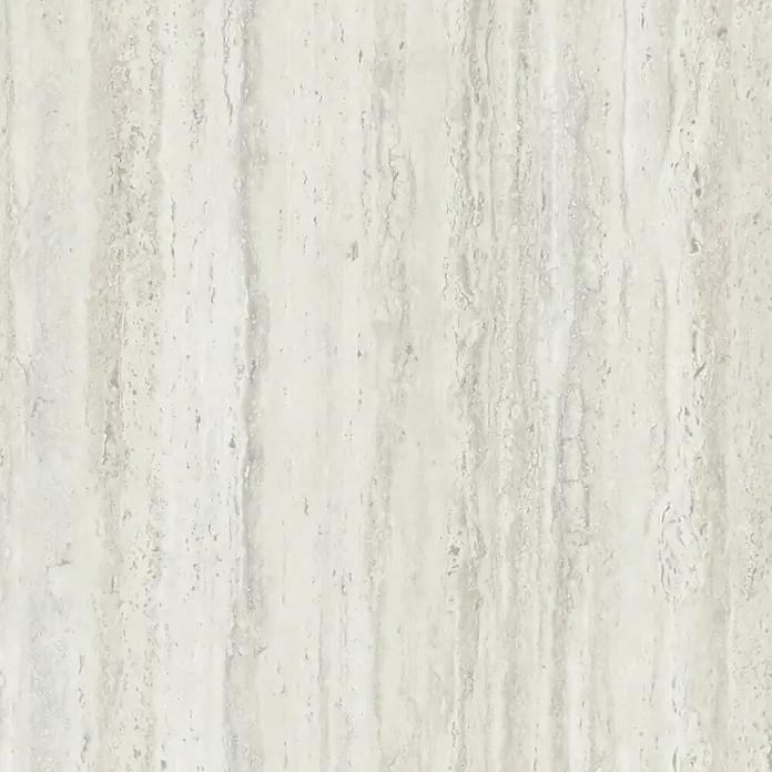 Wetwall Wandpaneel Elite - 120 x 242 cm, Natural Travertine, Nut & Feder System - Helle graue Fliese mit vertikaler Maserung, ideal für moderne Oberflächen.