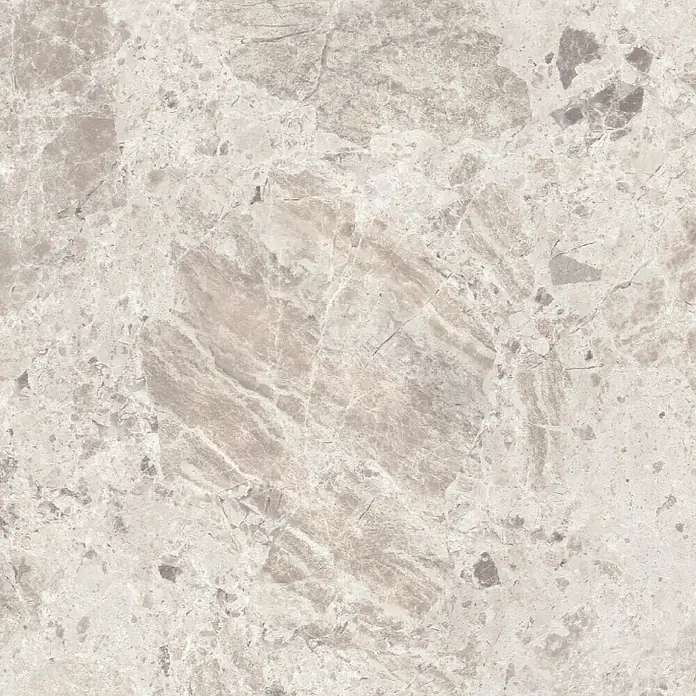 Wetwall Wandpaneel Elite - 120 x 242 cm, Terrazzo Rock, Nut & Feder System - Helle beige und graue Marmorstruktur mit natürlicher Maserung.