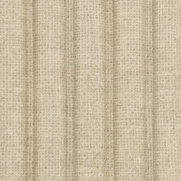 CanDo Akustikpaneel Curve - Sand, 2.600 x 300 x 19 mm, 2 Stk. - Helles beiges Webstoff mit ausgeprägter Gitterstruktur und vertikalen erhabenen Rippen.
